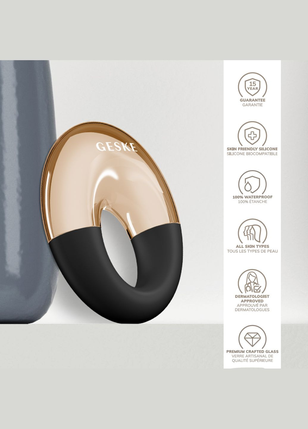 Массажер для глаз Cool&Warm Eye Massager 7в1 gray GESKE (341526116)