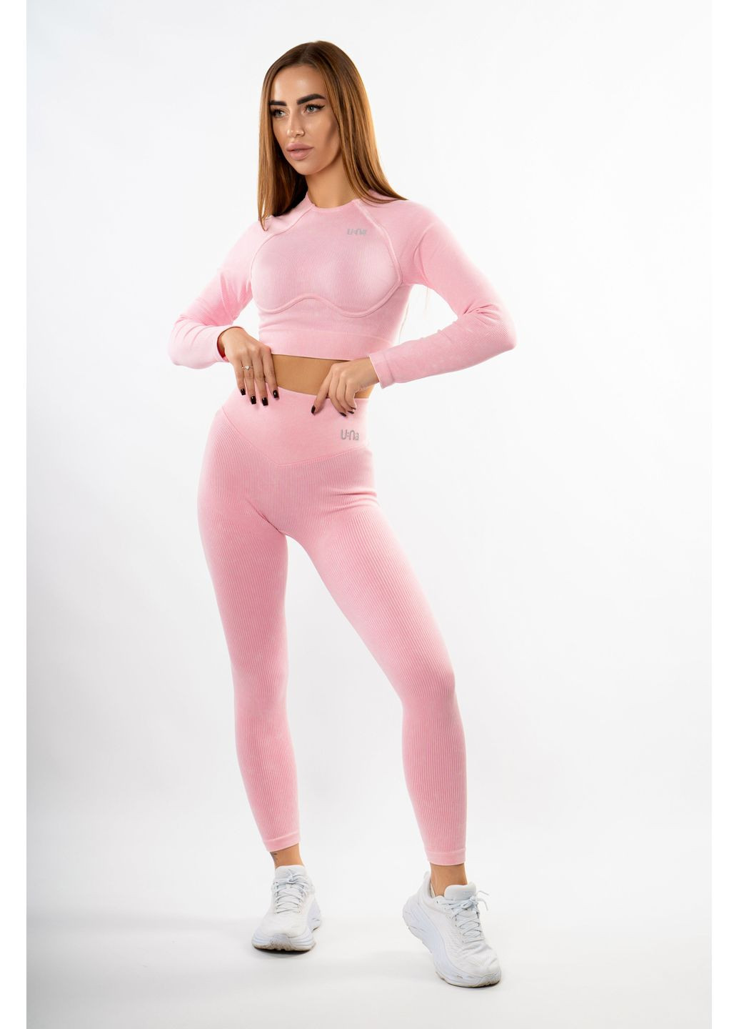 Лосини жіночі спортивні рожеві 346833 U:na (372370859)