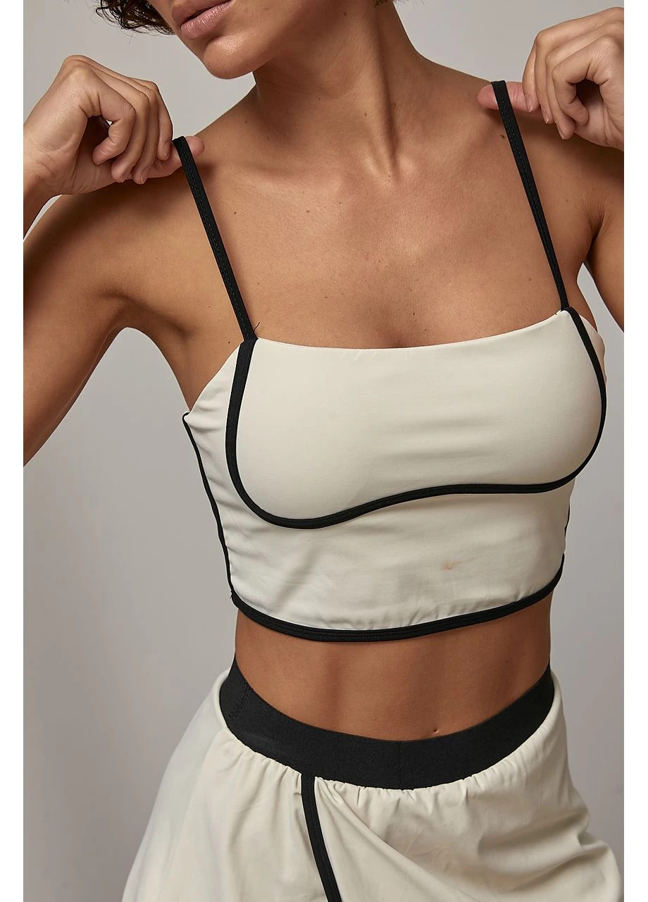 Спортивный костюм с топом и юбкой-шортами Lurex (394719091)