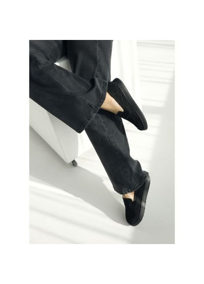 Vm-Villomi Туфлі чорні на широку ніжку Натуральна замша/шкіра р. (07901) чорний з, україна — (324834823)