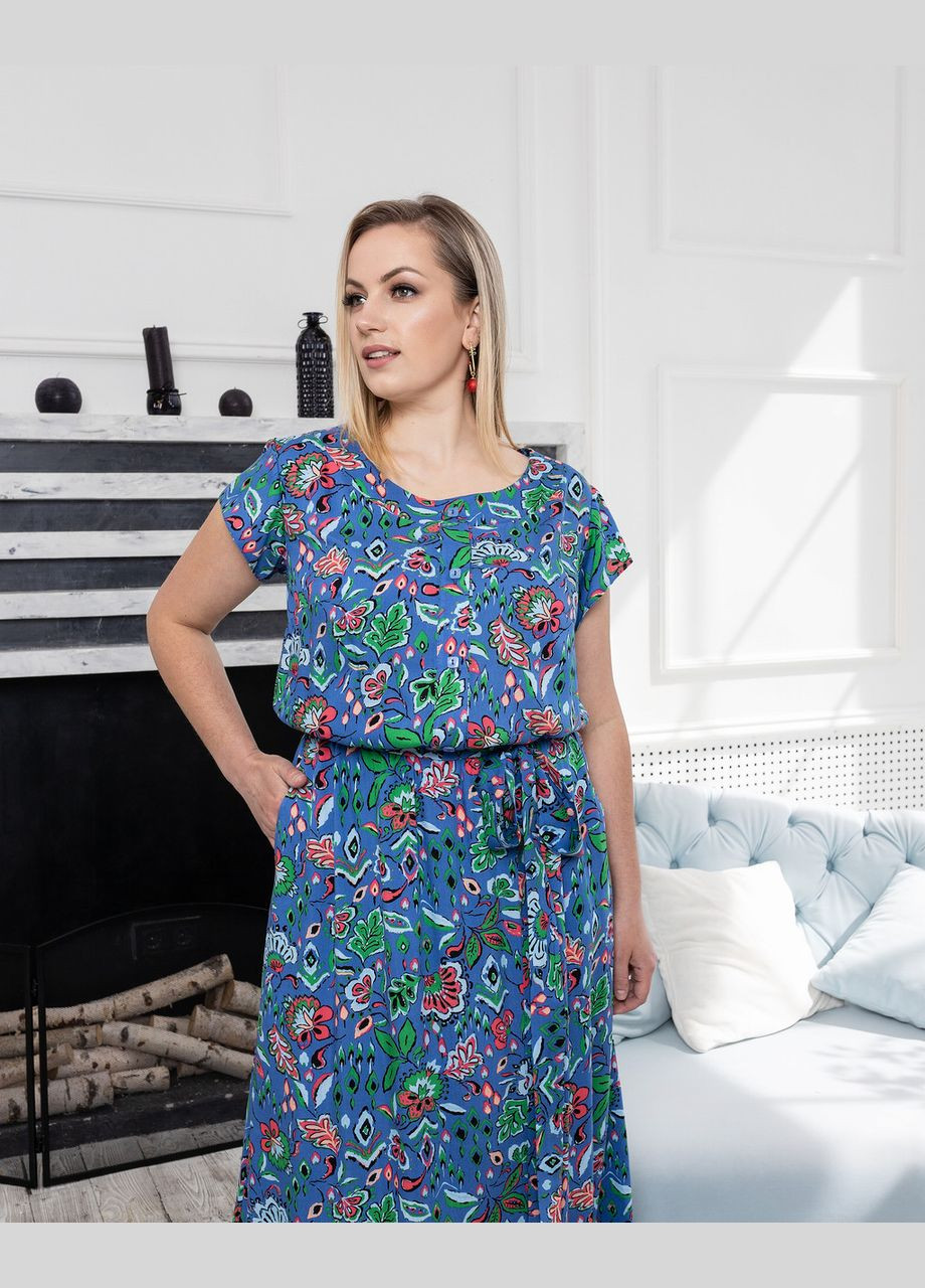 Блакитна повсякденний сукня єсенія блакитна 0412 Vlavi