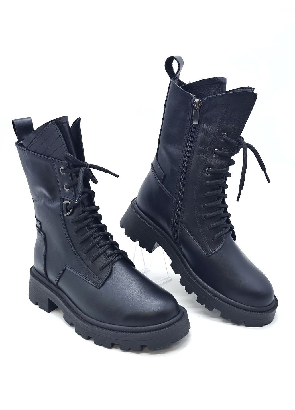 Жіночі черевики зимові чорні шкіряні FS-14-13 24 см (р) Foot Step (267313505)