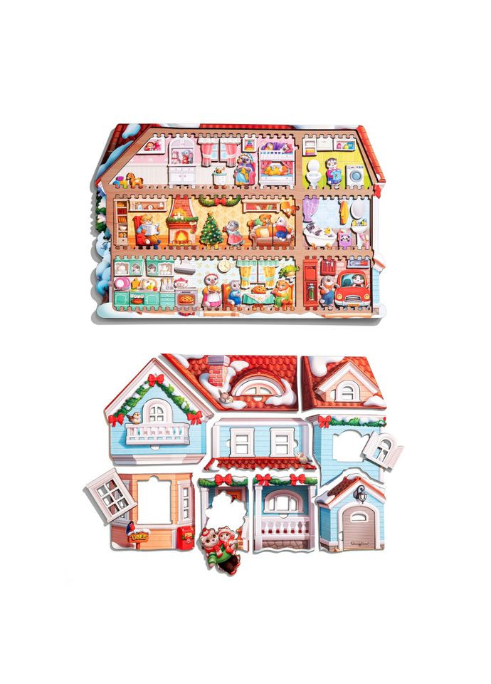 Пазл детский фигурный "Кошкин дом" (ПСД248) PSD248, 88 элементов Ubumblebees (367971739)