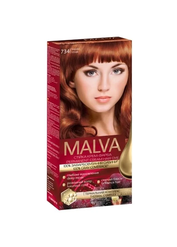 Краска для волосс Malva Color Revive Стойкая 734 - Медный (4823115502889) Acme Color (399562566)