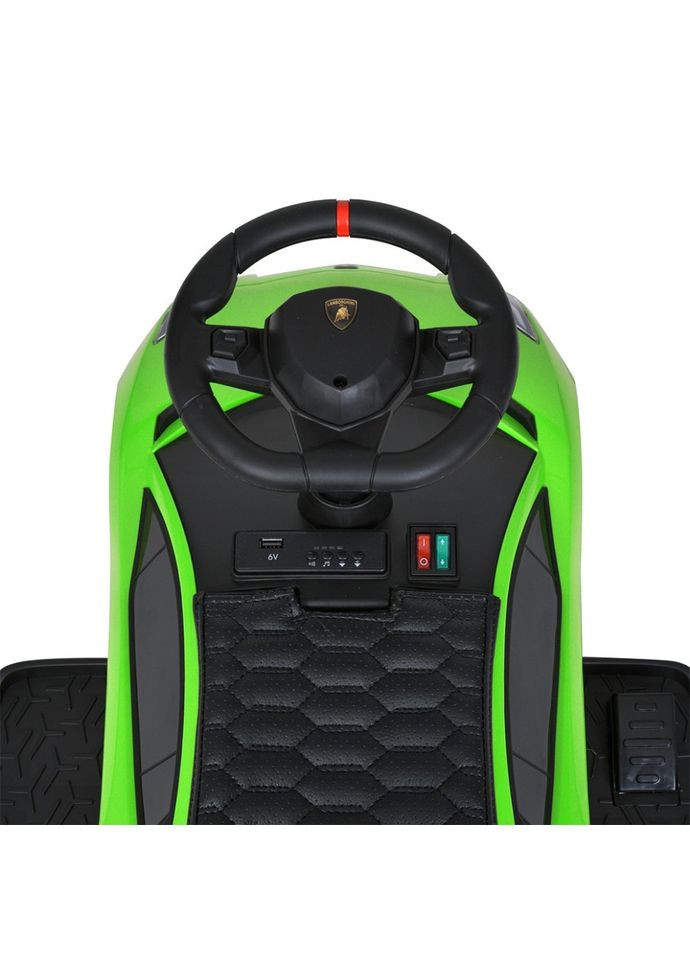 Дитячий електромобіль-толокар 2 в 1 до 23 кг зелений для дітей від 1 року з мотором та акумулятором Bambi (368760392)