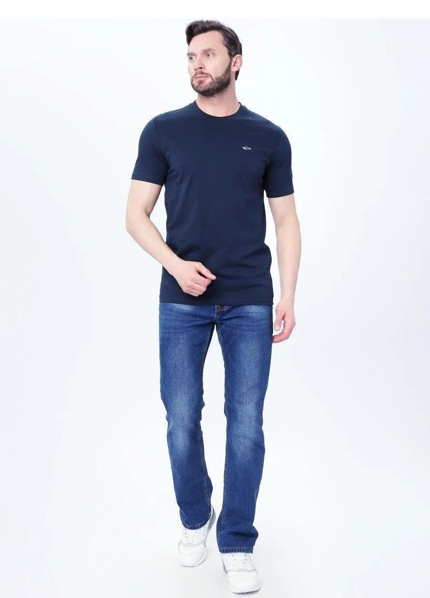 Темно-синяя футболка мужская с коротким рукавом Paul & Shark