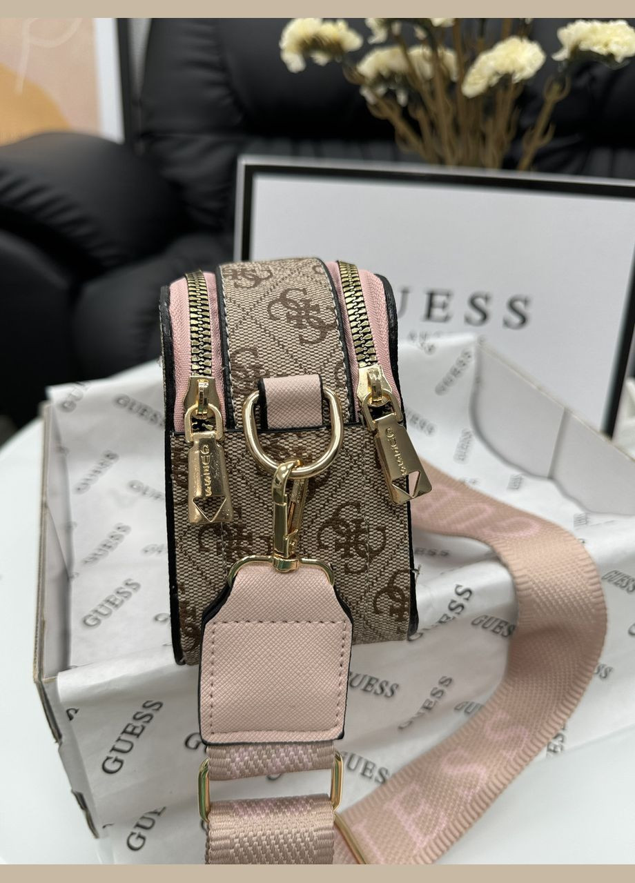 Сумка жіноча бежева + рожевий крос-боді No Brand (322464660)