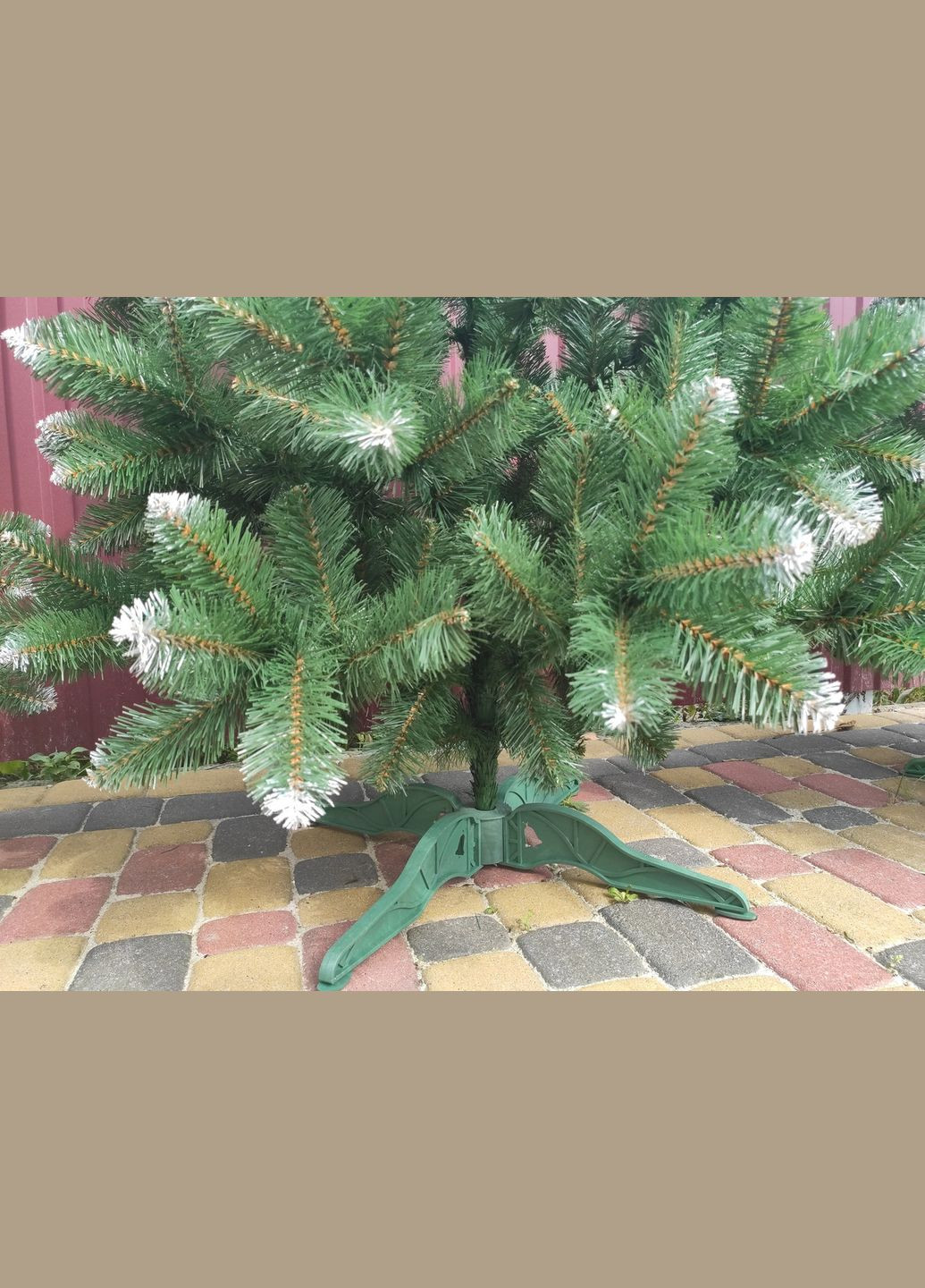 Снежная Королева 1м искусственная новогодняя елка ель с белыми кончиками No Brand (305844454)