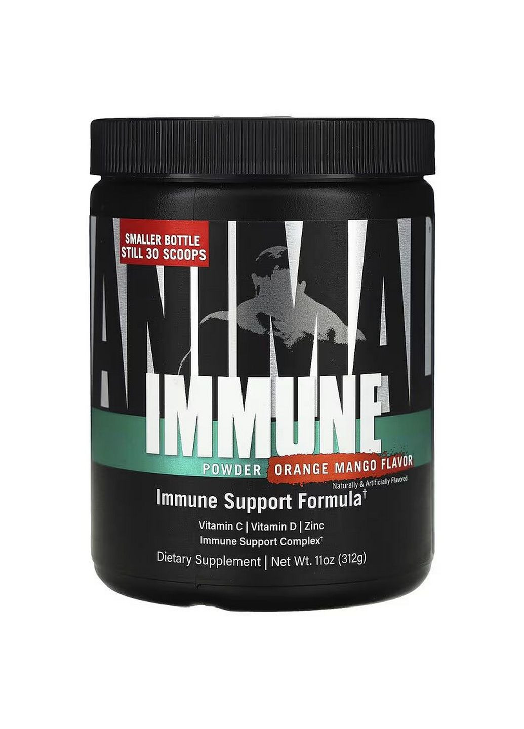 Вітаміни та мінерали Animal Immune Powder, 312 грам Апельсин-манго Universal Nutrition (293419812)