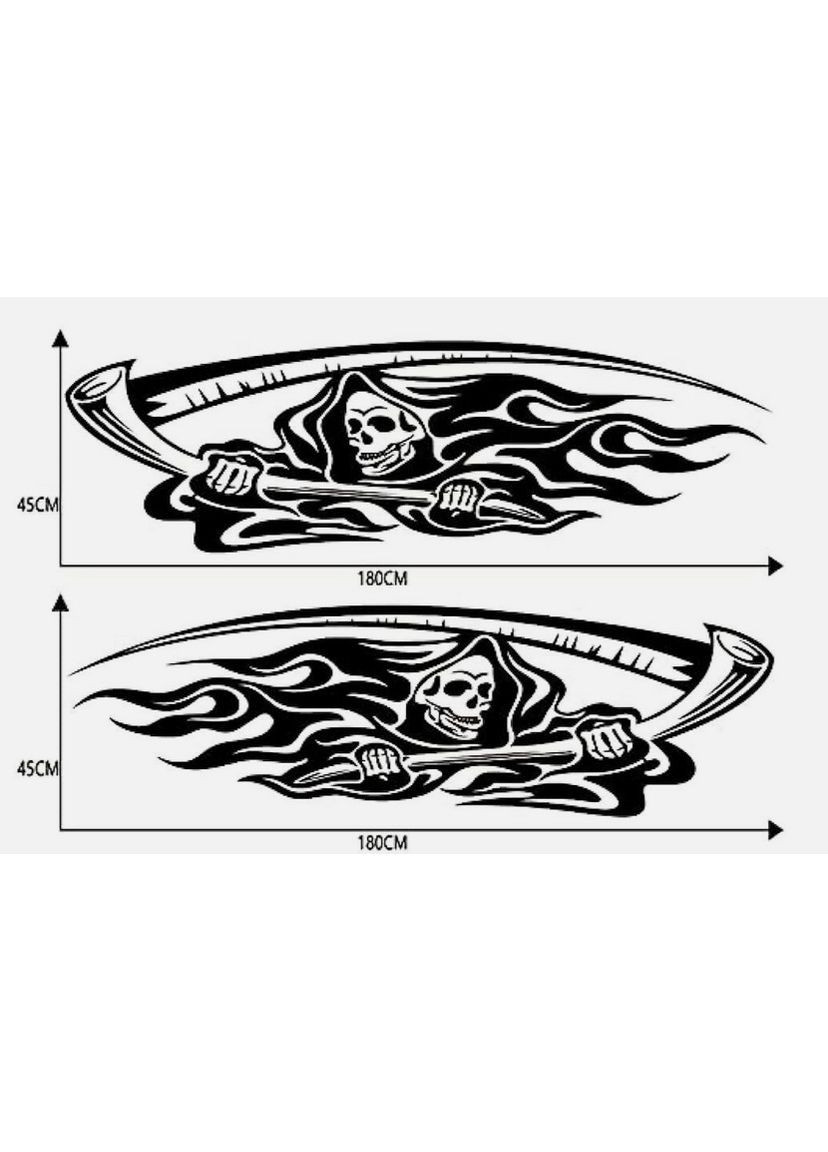 Наклейки на авто 3D TUNING STUDIO Череп смерть 1800х450х0.070мм=2штуки No Brand (362497912)