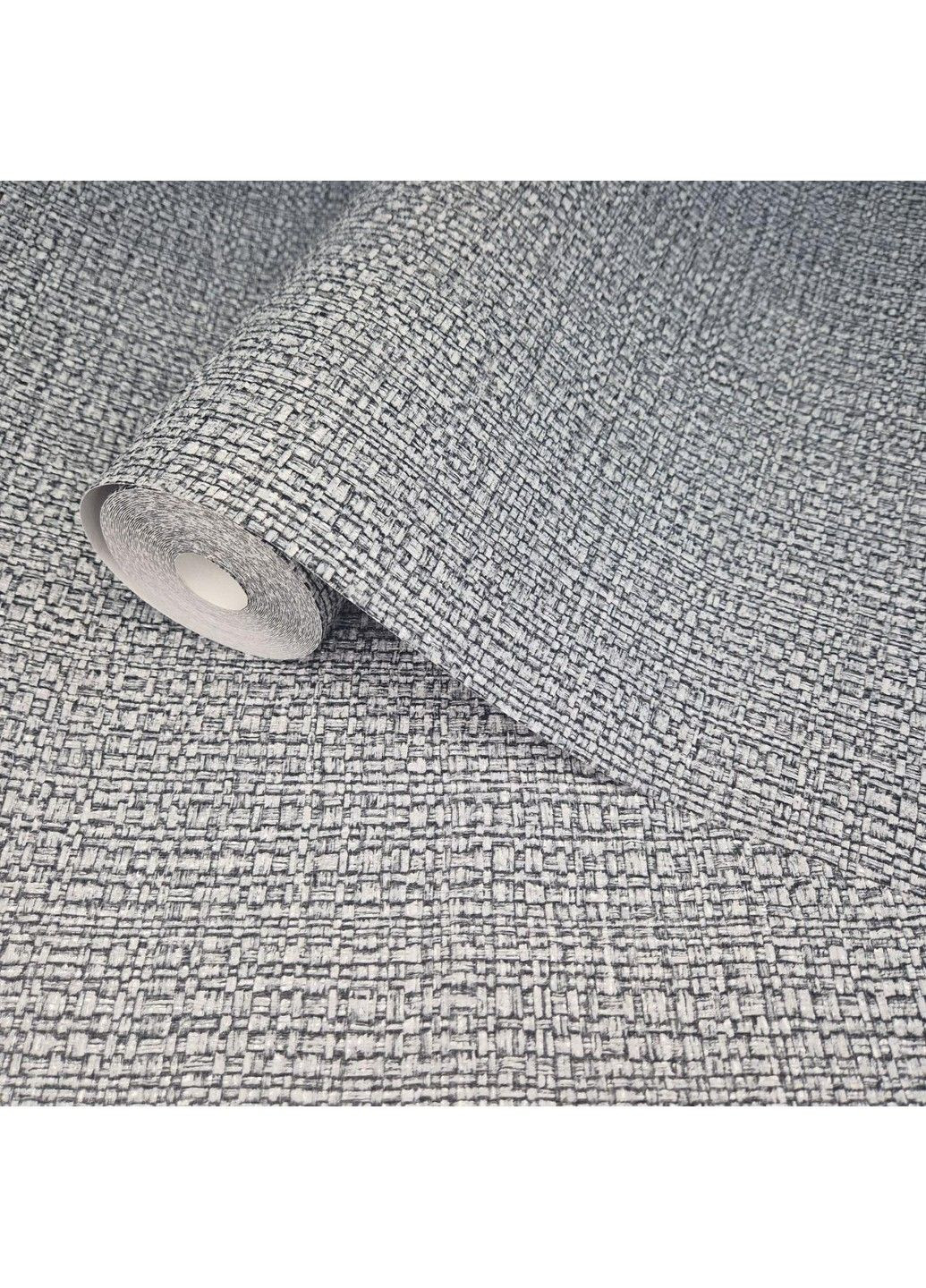 Обои виниловые 10.05 × 1.06 м 1032858, серые, текстура рогожка для спальни, гостиной,прихожей,коридора MARBURG (351382515)