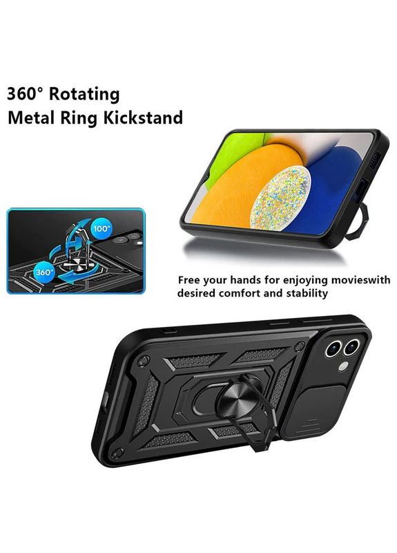 Ударостійкий чохол Camshield Serge Ring для Samsung Galaxy A03 Black No Brand (340063812)