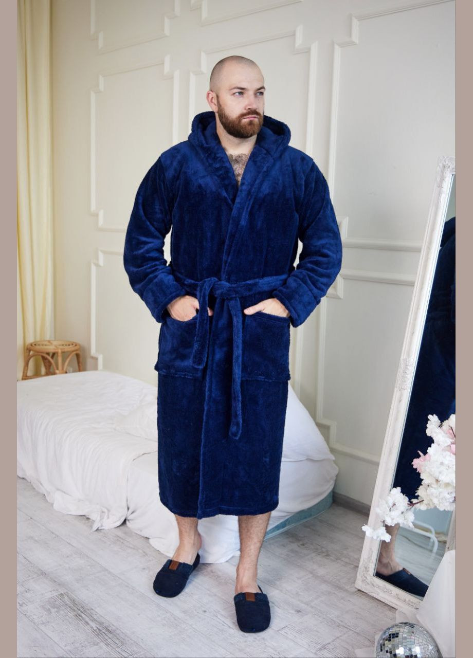 Халат махровий чоловічий батал довгий, теплий No Brand халат (301085075)
