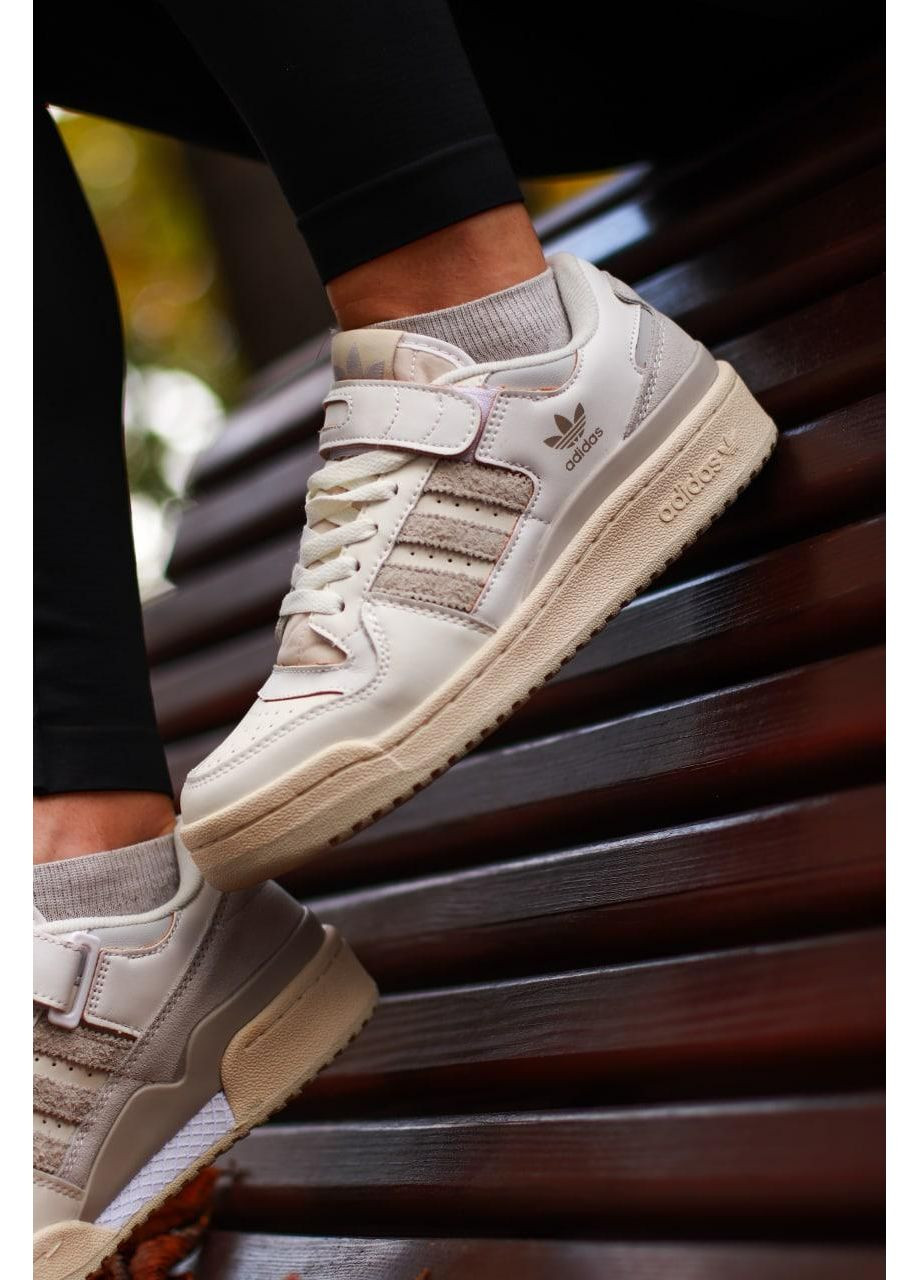 КРОСІВКИ ЖІНОЧІ ADIDAS FORUM BEIGE АДІДАС ФОРУМ No Brand бежеві демісезони (367168390)