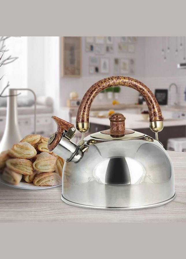 Чайник со свистком для плиты Basic 1,6л (MR-1300-BROWN) Maestro (334712991)