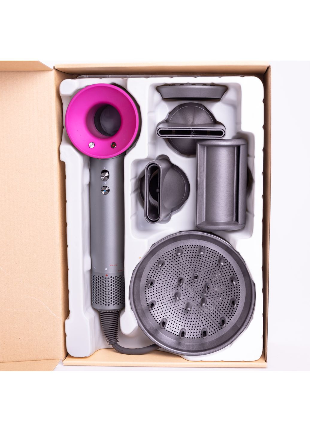 Фен-стайлер для волосся 5 в 1 Magic Hair Supersonic Premium 5 насадок, фуксія Energy MAX (362452593)