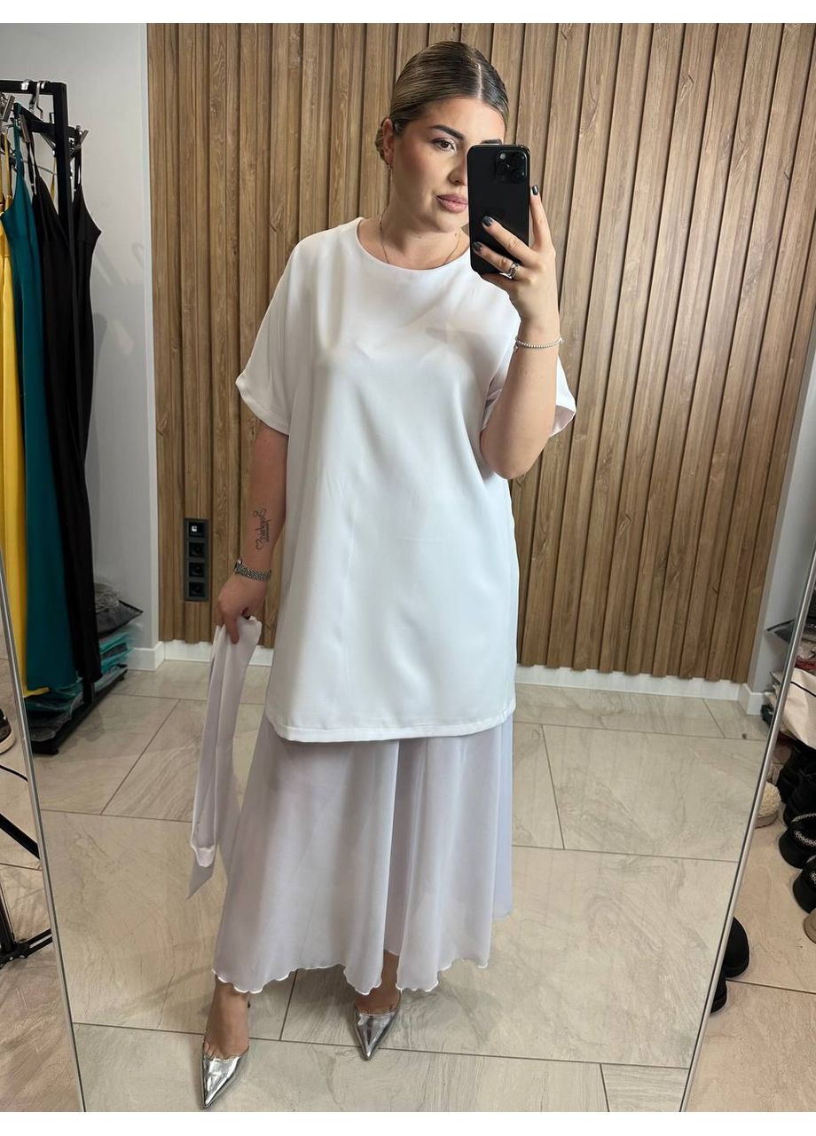 Комплект сукня + спідниця з костюмки та шифону 💫💫💫 Україна (372419656)