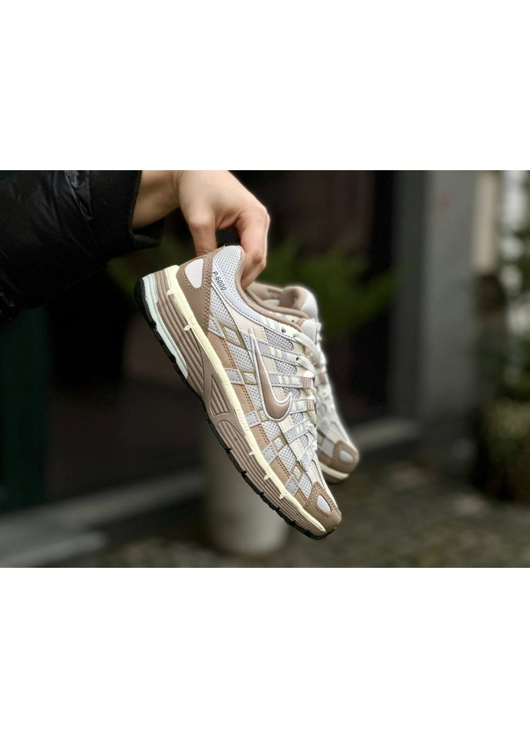 КРОСІВКИ ЖІНОЧІ NIKE P-6000 BEIGE WHITE НАЙК П-6000 No Brand білі демісезони (368884493)