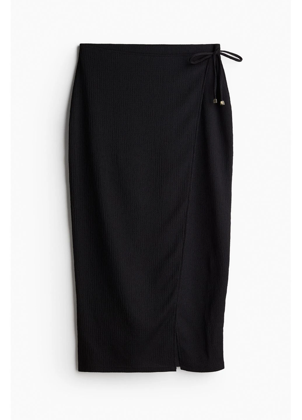 Черная кэжуал однотонная юбка миди H&M