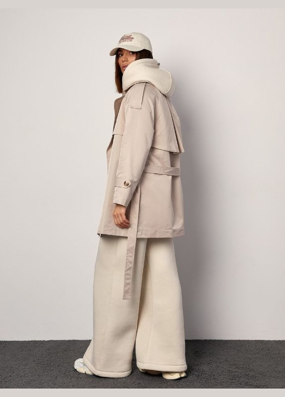 Світло-бежеве демісезонне Пальто 14869 світло-бежеве ISSA PLUS