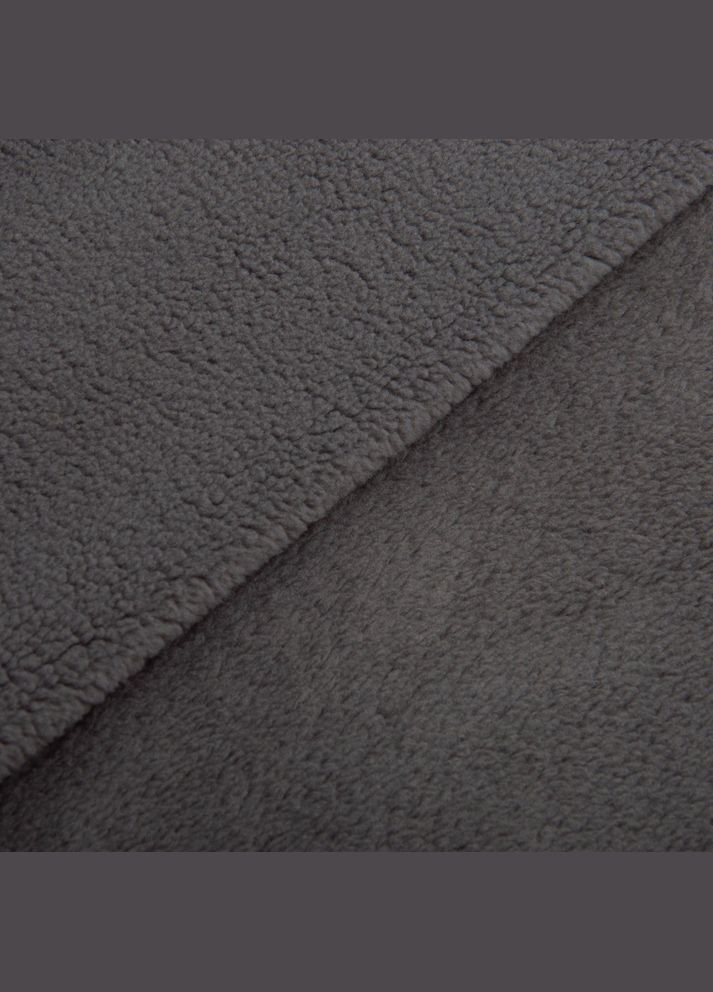 Тканина фліс преміум Тедді 140 см 360 г/м2 для кофт, спортивних костюмів, флісовок сіра IDEIA (347599570)