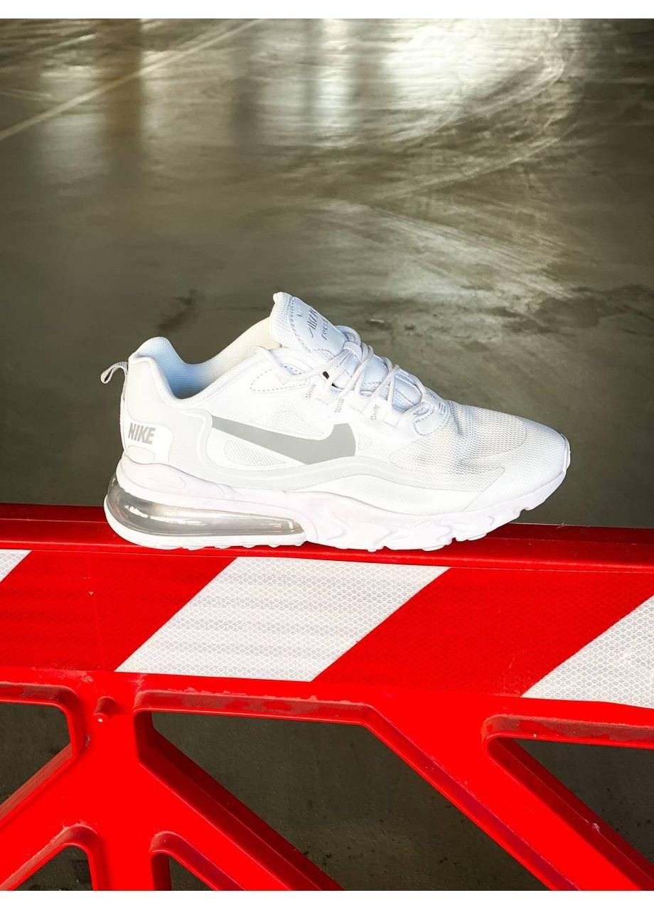 Белые демисезонные кроссовки мужские nike react 270 white reflective найк реакт No Brand