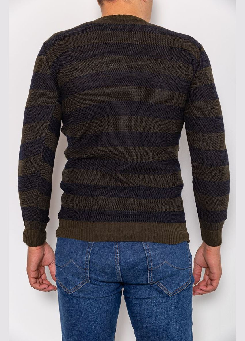 Оливковый (хаки) зимний свитер мужской, цвет черно-белый, Ager