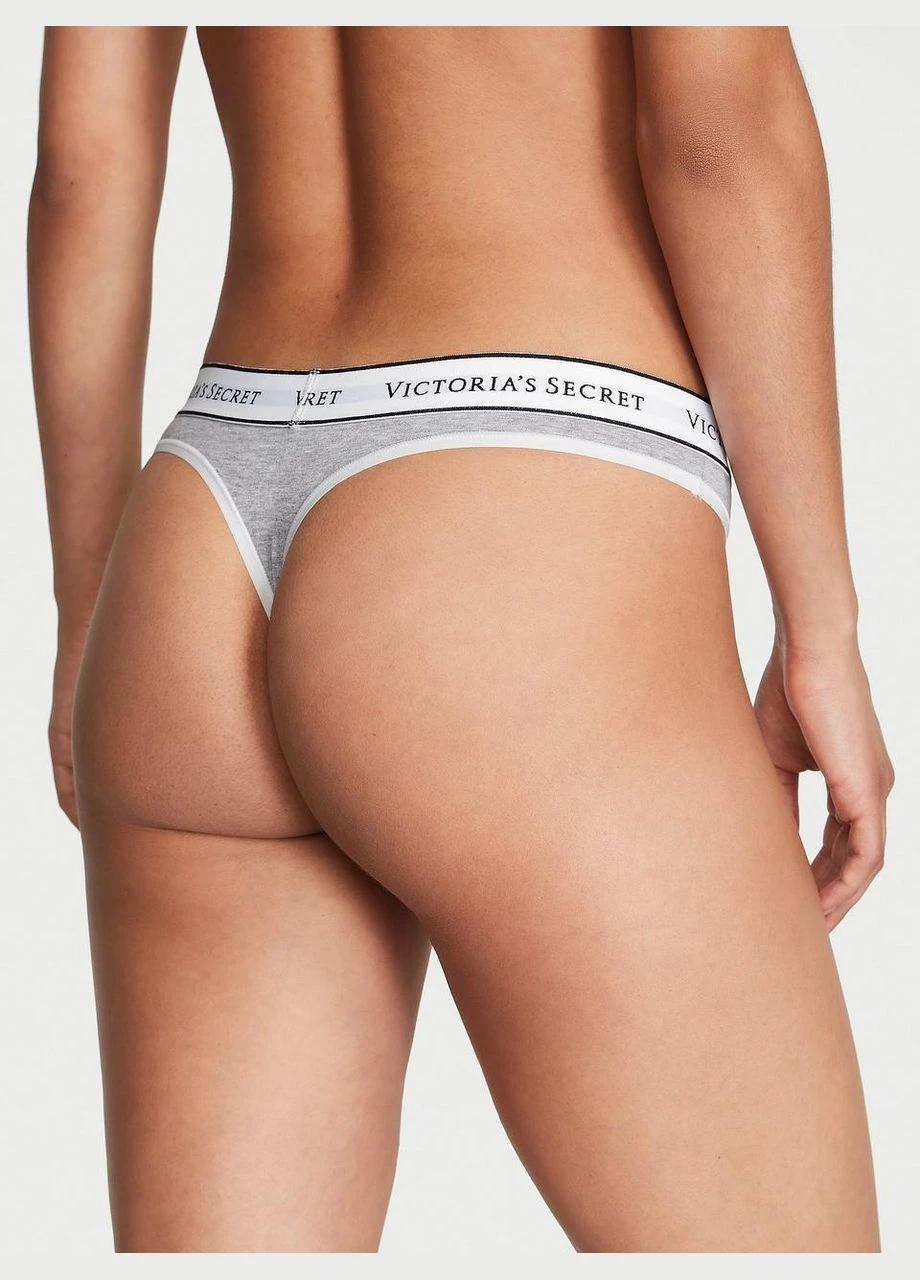Жіночі трусики Logo Cotton Thong Victoria's Secret (299630673)