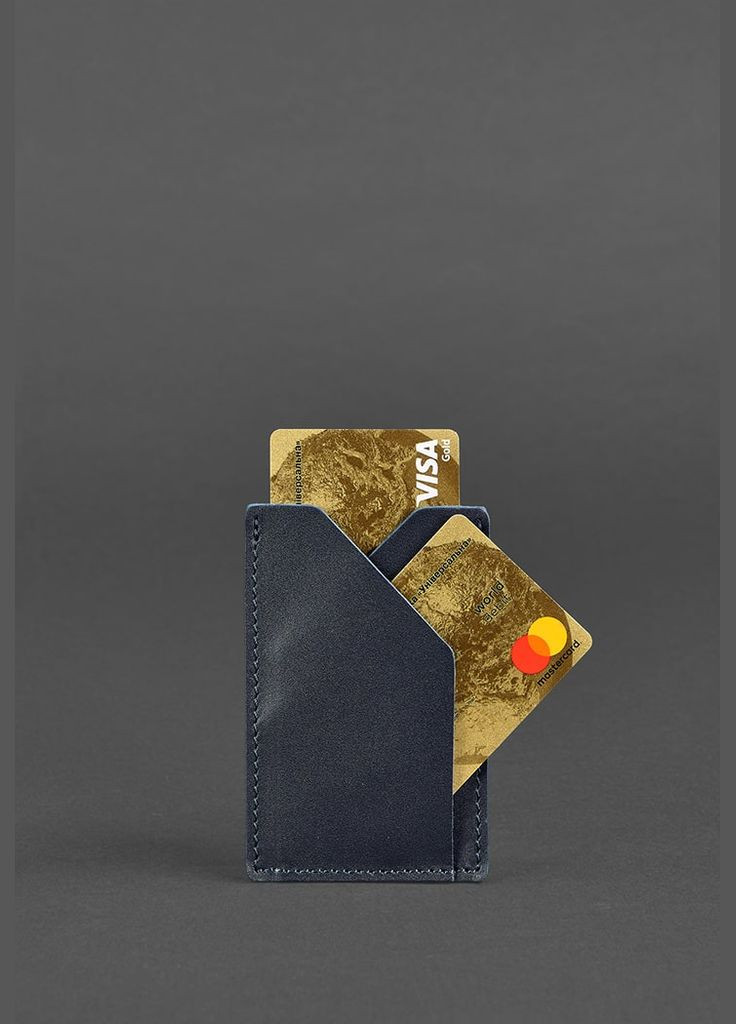 Шкіряний кард-кейс 8.0 темно-синій (A-026625) BlankNote (328444865)