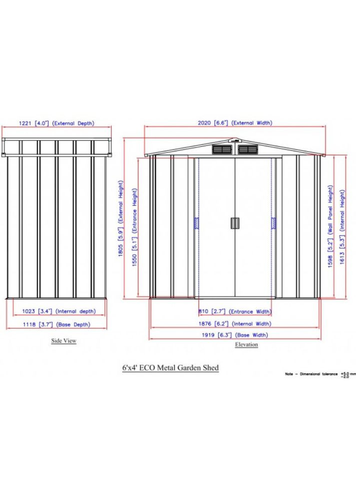 Сарай Eco 202 х 122 х 181 см /Белый (60861-1 ) Duramax (323166628)