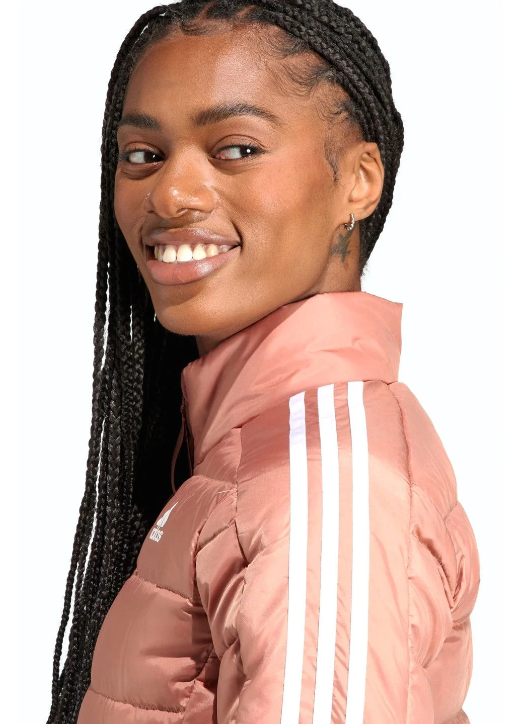 Пудрова зимня куртка adidas W ESS 3S L D J