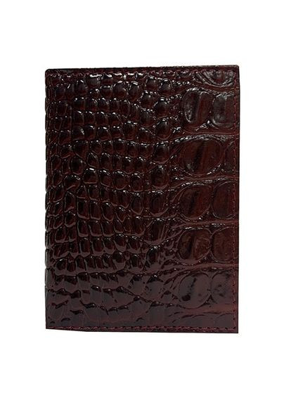 Обложка на ID паспорт кожаная бордовая 096-016 Karya (336377930)