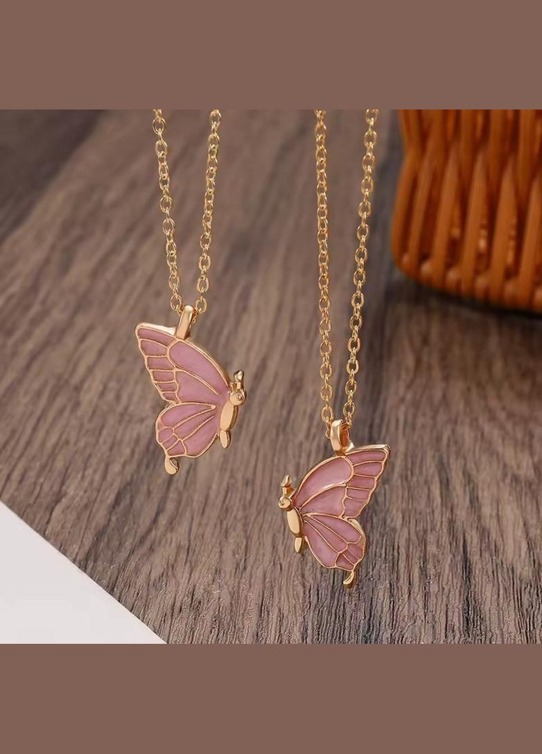 Парні підвіски дружби з перламутровими рожевими метеликами, підвіски для подруг, підвіски з метеликом Fashion Jewelry (337718618)