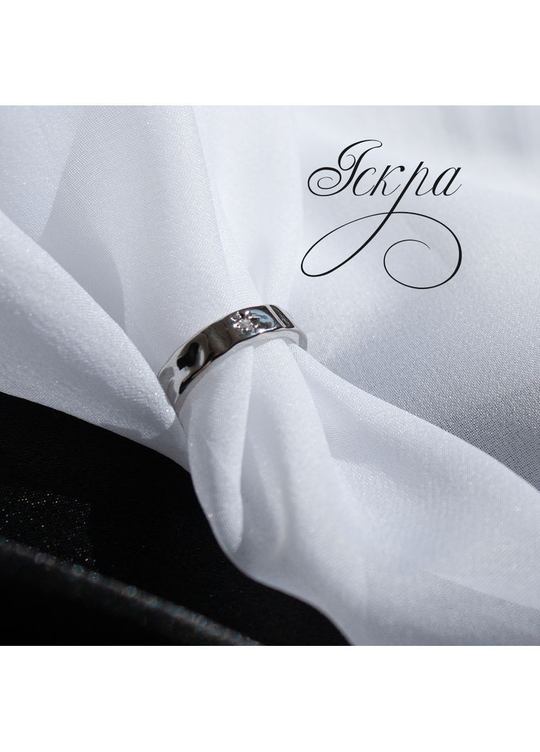 Серебристое колечко со звездой и кристаллом унисекс регулируемое кольцо волнистая форма минимализм y2k стиль фэнтези из латуни No Brand (365807162)