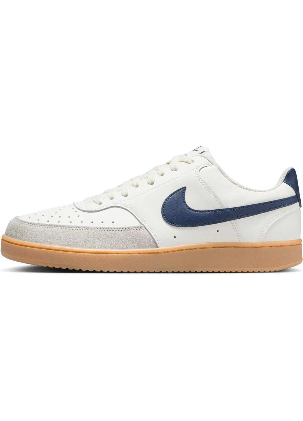Белые кроссовки молочно-темно-синие hf1068-133 Nike COURT VISION LOW