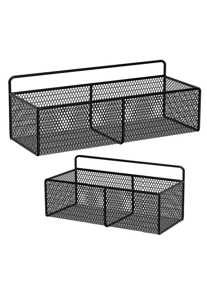 Полиця металева настінна 29.5*13.5*13см, чорна (кріплення в комплекті) No Brand (322220845)