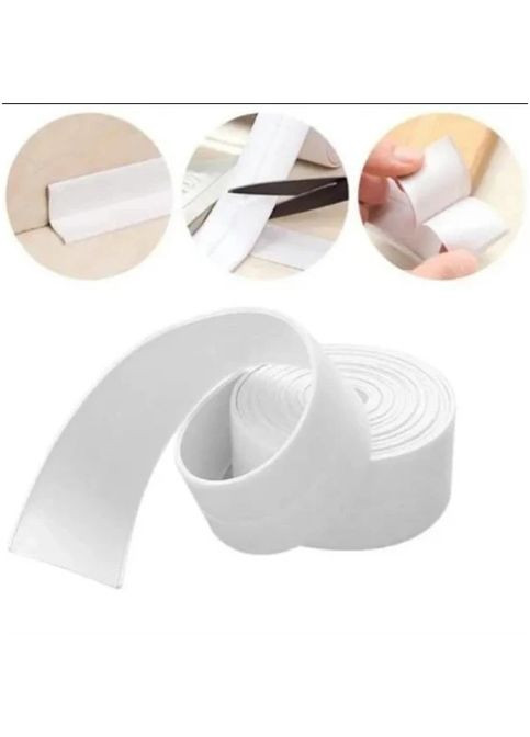 Клейка стрічка бордюрна самоклеюча для ванної та кухні 3,2см*1,5м Білий (373635) Good Idea (352061153)