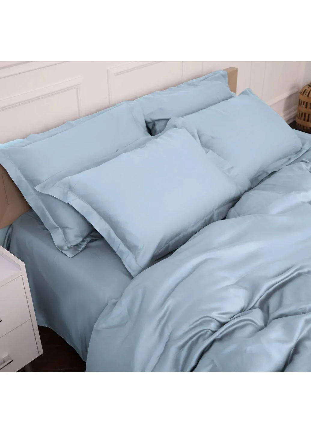 Постільна білизна Tencel №04 Blue 175х210 (2200009369544) Mirson Tencel 04 Blue 175х210 двоспальний (379100912)