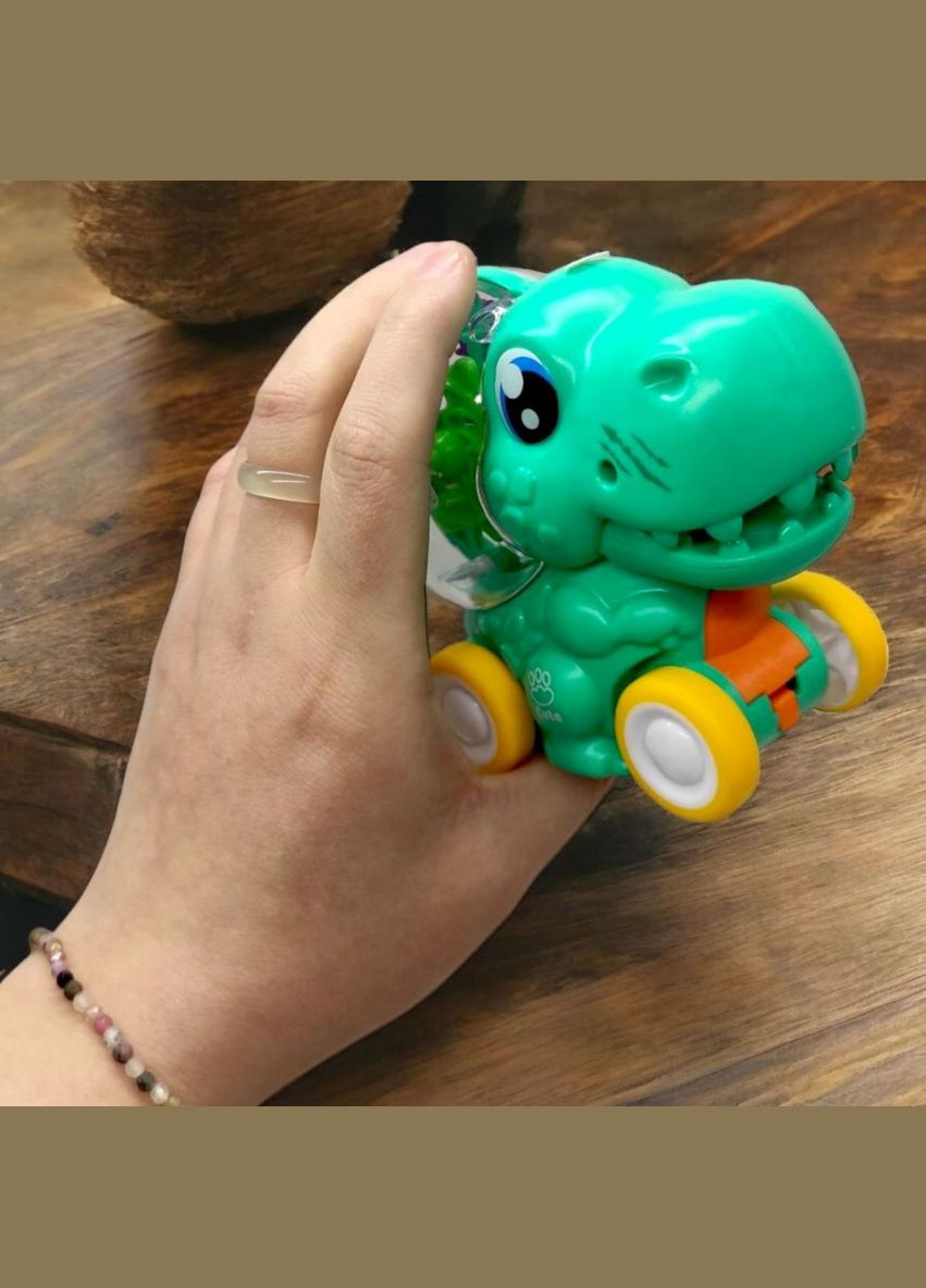 Динозаврик на колесах, інерційний, з шестернями, світло, мікс видів, 1 штука MIC (338373416)