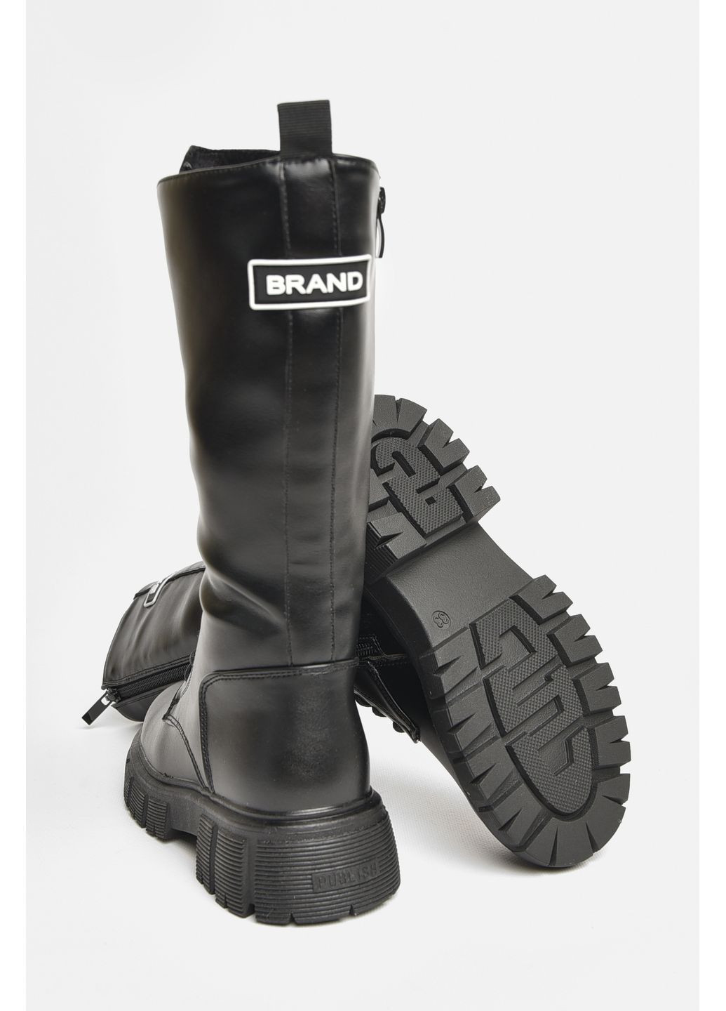 Осенние сапоги демисезонные детские девочка черного цвета Let's Shop