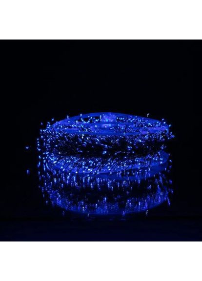 Новогодняя гирлянда комнатная роса Хвойная лапа 50 м 1500 LED зеленый провод Синее сияние D1500L50MGBL Garlando (370373274)