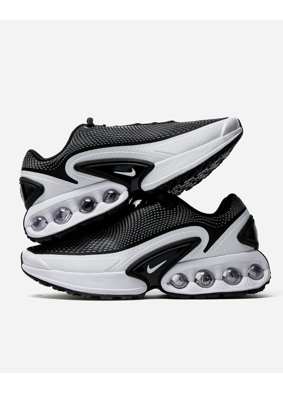 Черные демисезонные кроссовки мужские nike air max dn black white v2 найк аир макс дн No Brand