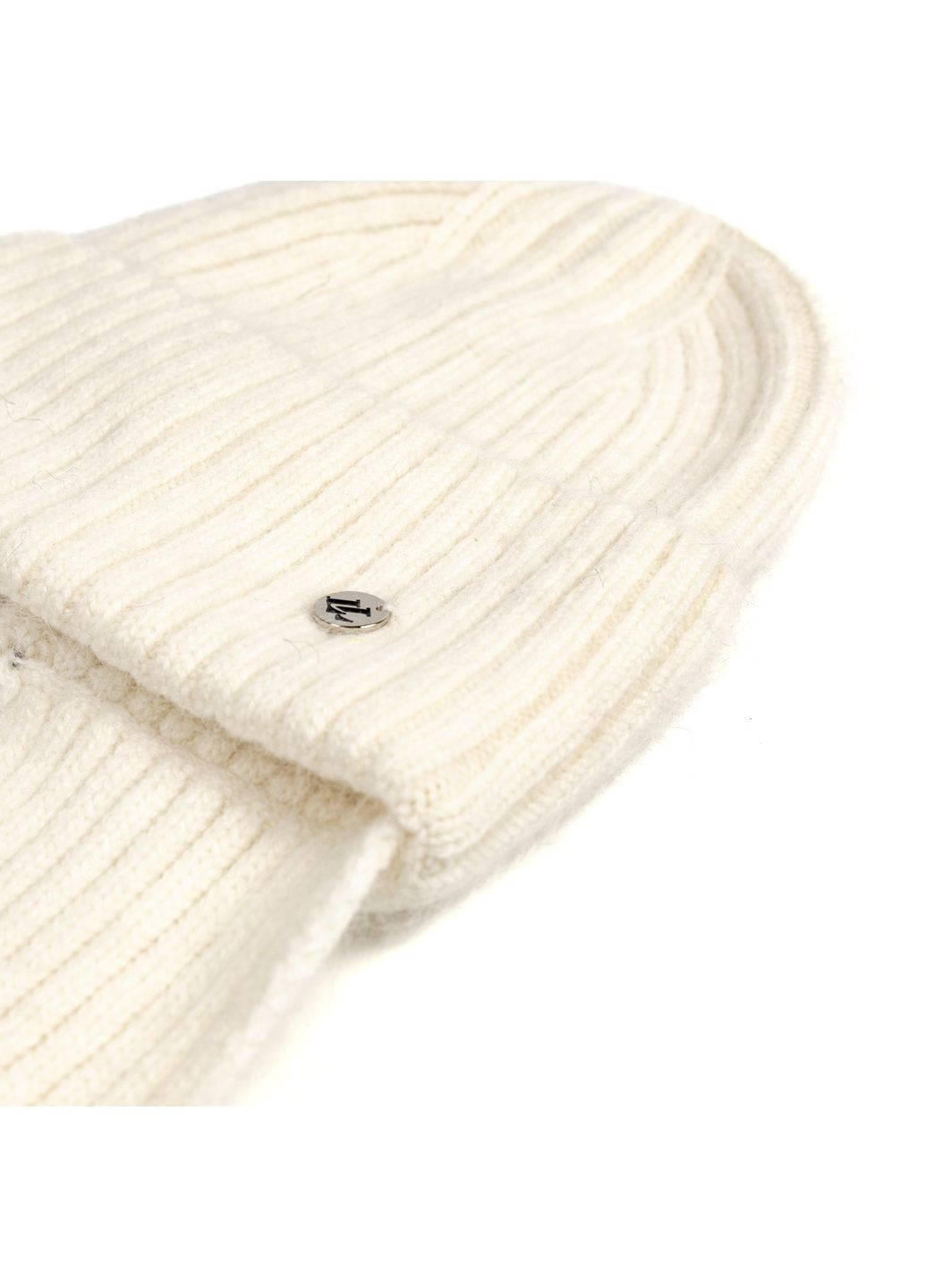 Шапка по голові з шарфом жіноча віскоза з ангорою біла РІМА LuckyLOOK 591-806 (322792543)