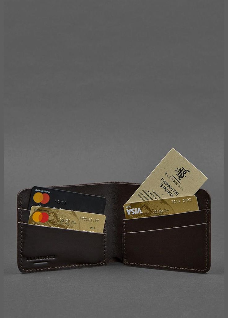 Чоловіче шкіряне портмоне 4.1 (4 кишені) коричневе (A-027340) BlankNote (328444580)