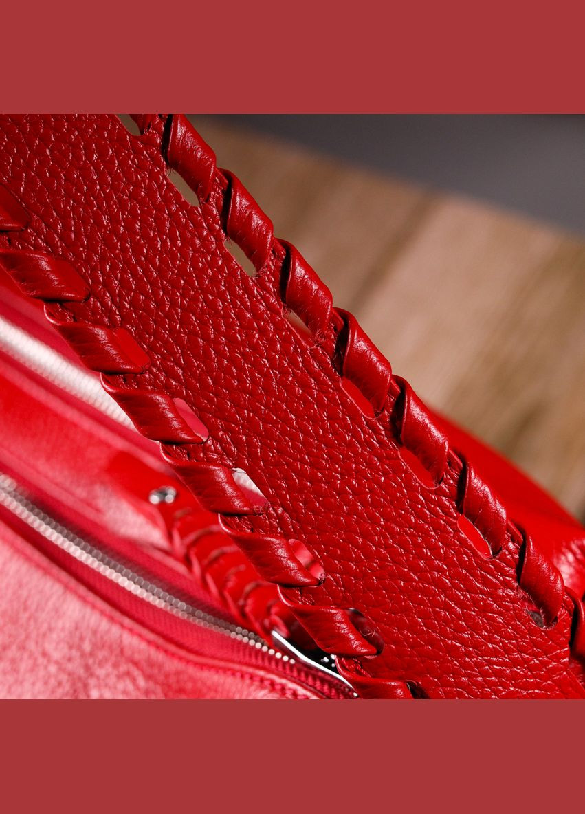 Вмістка жіноча сумка шкіряна червоний 20849 Karya (329195588)