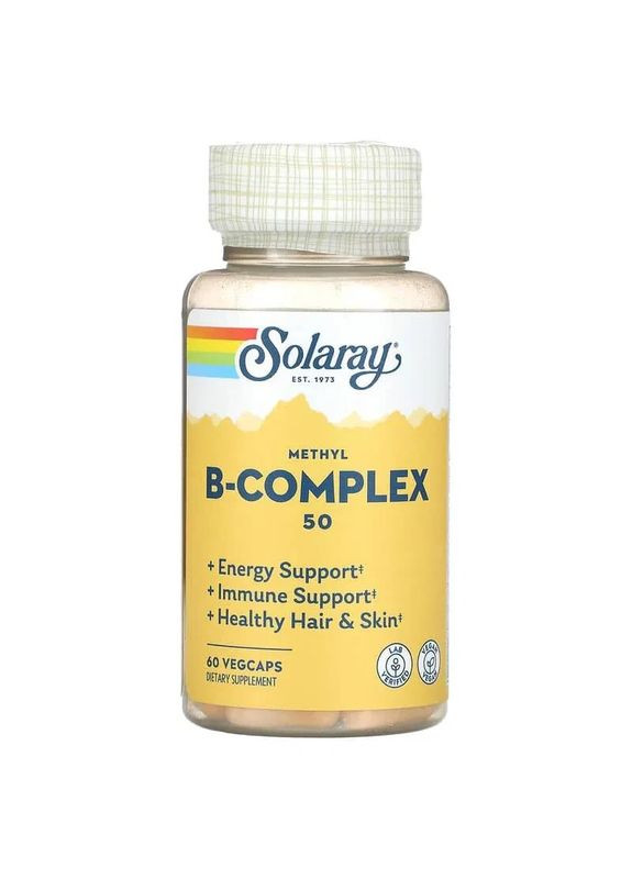 Метил B-комплекс 50 "Methyl B-Complex 50", 60 капсул Solaray (365754579)