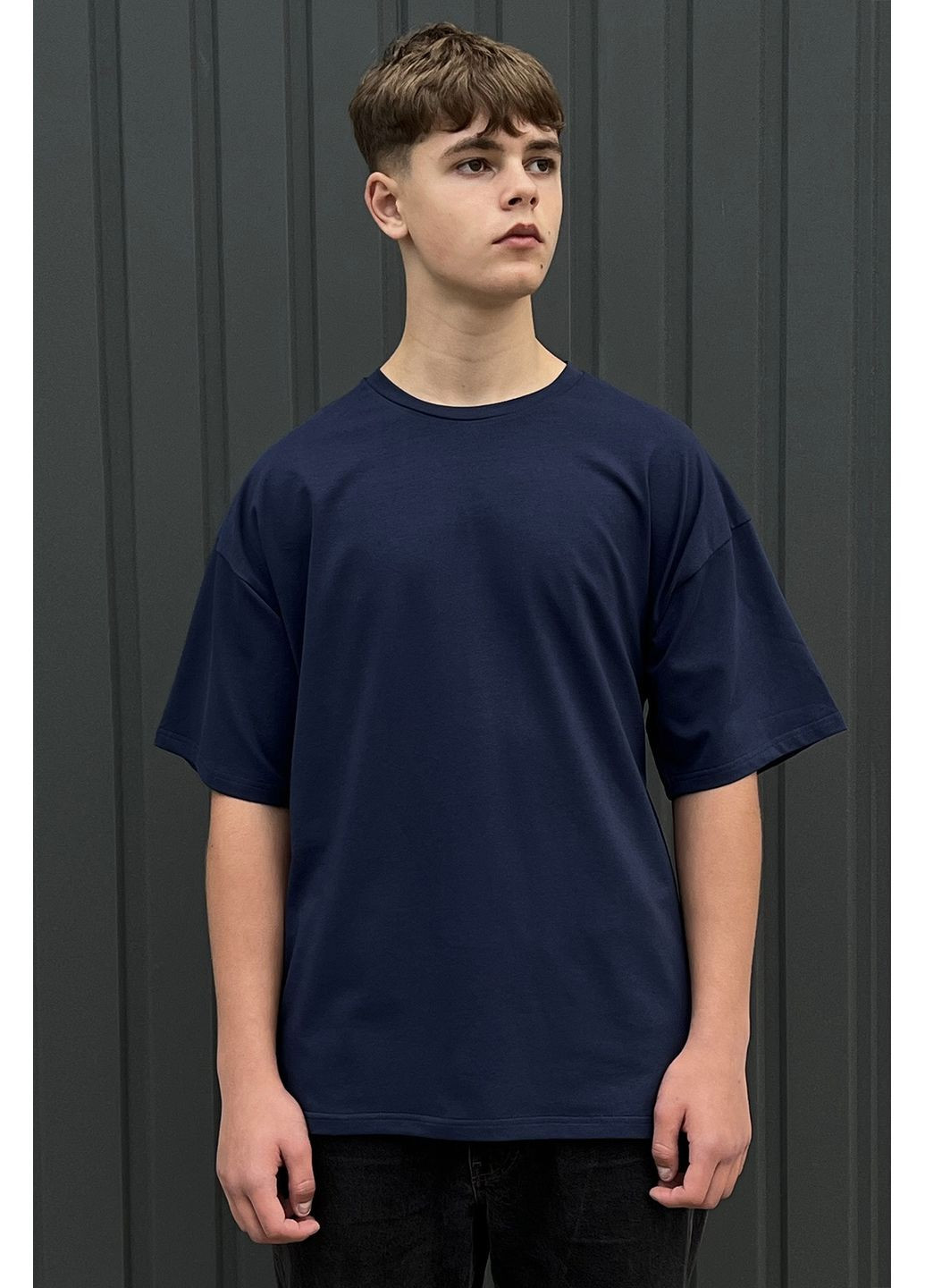 Синяя футболка lucas premium темно-синий Garne
