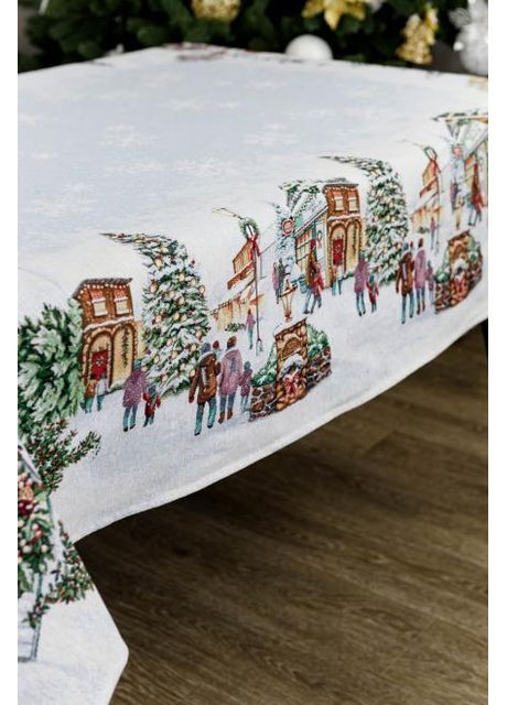 Скатерть гобеленовая VILLAGE Бежевый / Голубой / Белый / Желтый / Зеленый / Коричневый / Розовый / Красный Прованс (349859247)