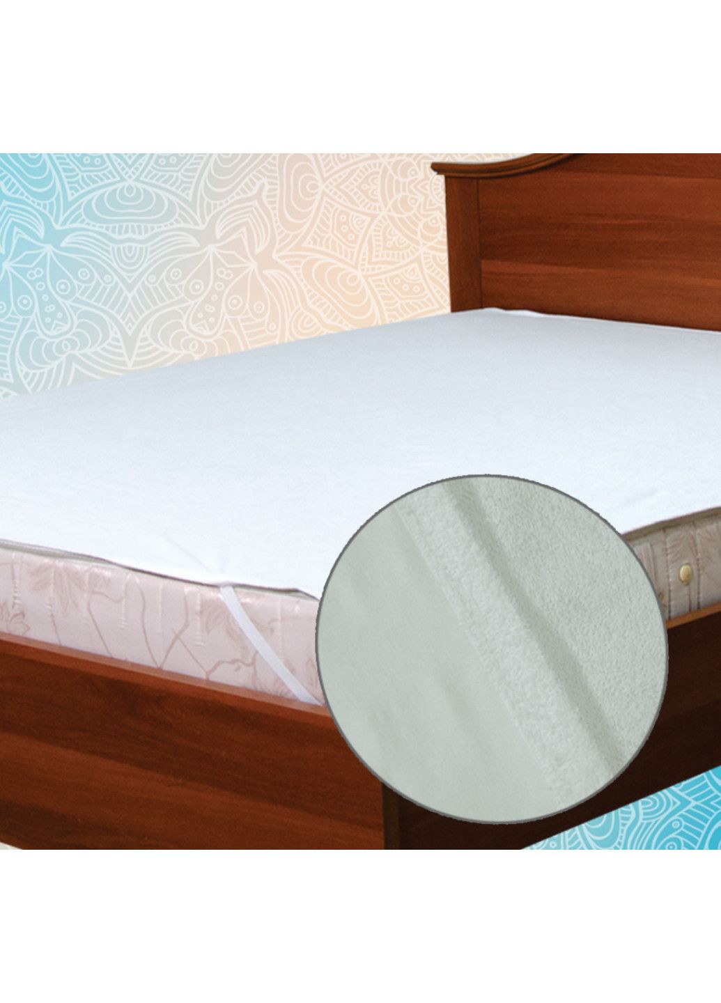 Наматрасник водонепроницаемый дышащий хлопковый 200х90х20 ЦВЕТ В АССОРТИМЕНТЕ Ярослав (315049497)