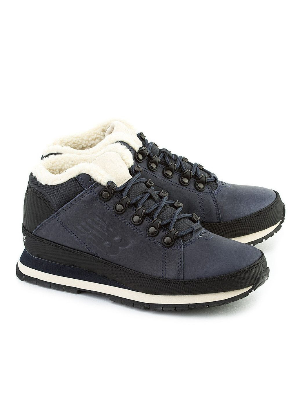 Чорні всесезон черевики чоловічі 754 h754lfn зима шкіра хутро сині New Balance